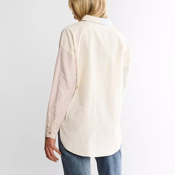 ACOA Striped Color Block Button Down Long Sleeved Shirt NWT From Buckle - Picture 14 of 16